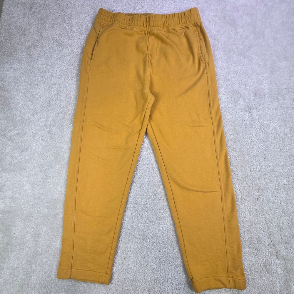 Pact Essential Loopback Terry Jogger Mens L Organic Cotton Mustard Leisure